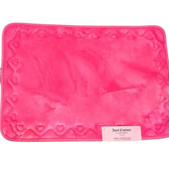 Juicy Couture Home Edged Heart Embossed Memory Foam Bath Rug - Picture 2 of 5